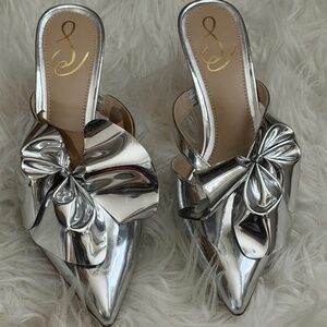 Sam Edelman Slide on heel silver
